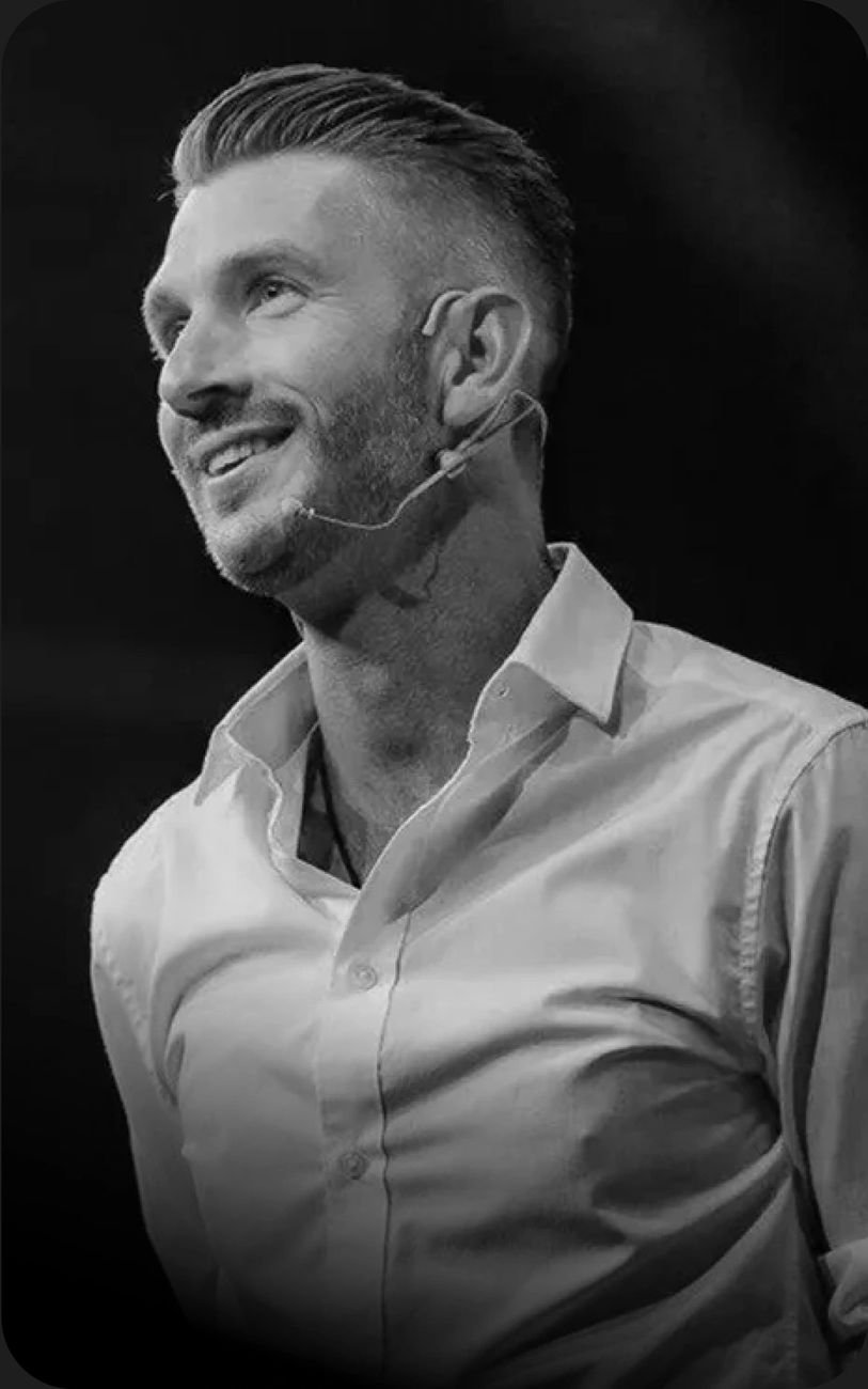 Tim, a well-known European biohacker, wearing the Hume Band 2.0